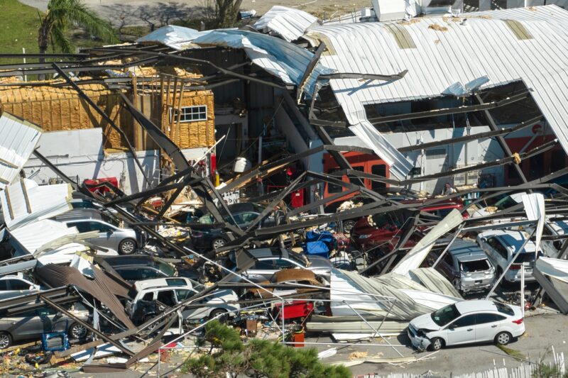 Industrial area destroyed by windstorm