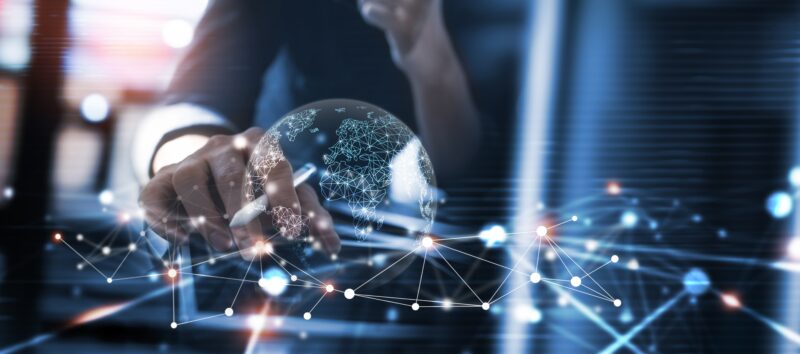 Global,Internet,Network,Connection,,Global,Business,,Internet,Of,Thing,Concept.