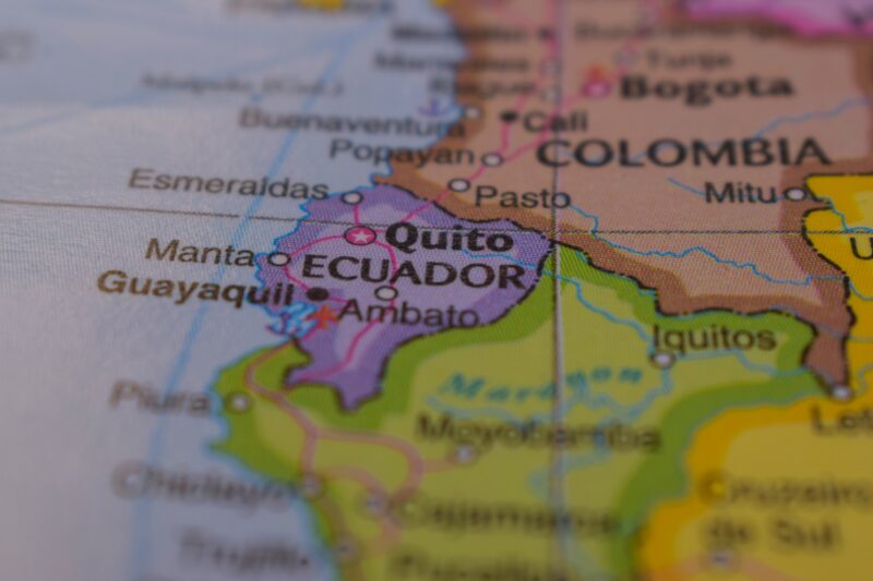 map of Ecuador